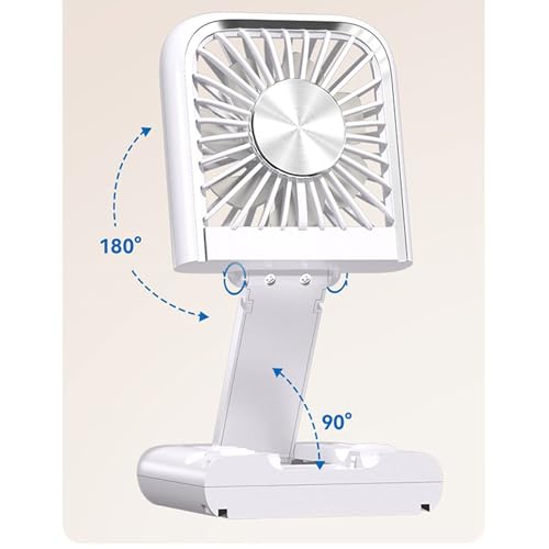 Ventilador portátil de cuello con pantalla LED digital y función de batería USB 7