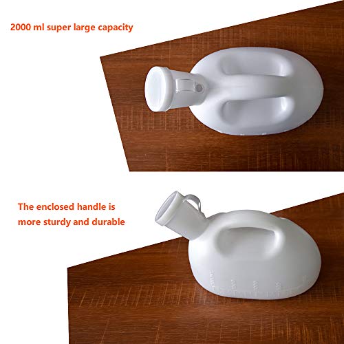 image for KEEPON Urinals for Men 2000 ml/66 oz Portable Male Urinal Urine Collec