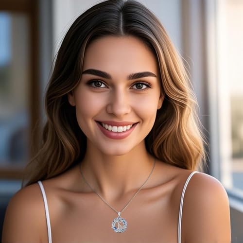 TOUPOP Gifts for Mom, Mothers and Daughter/Son Necklace, 925 Sterling Silver Tree of Life Pendant Family Crystal Jewelry Birthday Christmas Gifts for Women Mother Grandma Wife2