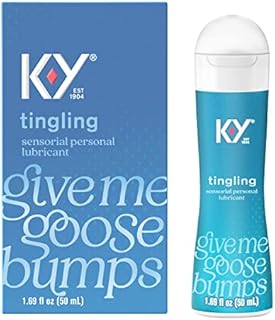 Water Based Lube K-Y Tingling 1.69 fl oz Adult Toy Friendly Personal Lubricant for Couples, Men, Women, Pleasure Enhancer, Sensual Massage Vaginal Moisturizer, pH Balanced, Paraben Free, Non-Greasy