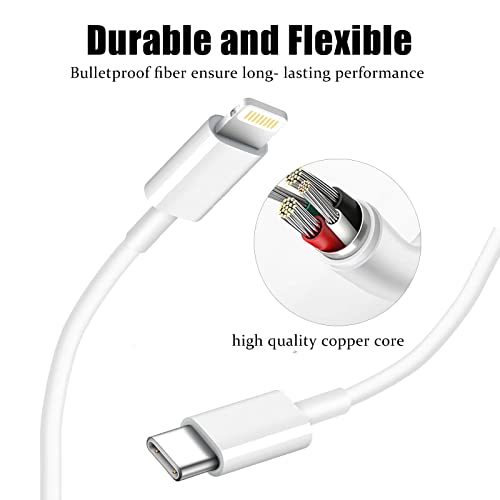 Iphone 12 13 14 Super Fast Charger [Apple Mfi Certified] Iphone Charger Usb C 2-Pack 20W Rapid Wall Charger Blcok With 6Ft Cable Fast Charging Adapters For Iphone 14/13/12/Pro Max/Pro/11/ Ipad #TOP1