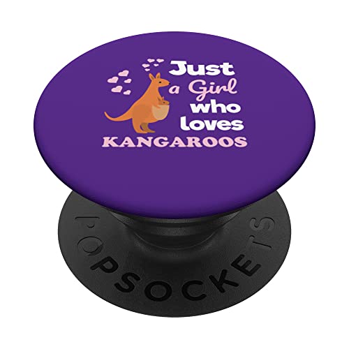 Kangaroo Just a Girl Who Loves Kangaroos PopSockets PopGrip Intercambiable
