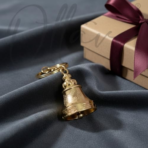 Image of OTTAVO Guardian Bell Keychain, Oxidized Copper, Tibetan Style, 5 cm Height, Good Luck Charm