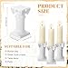 Reallnaive 10 Pcs Roman Pillar Candle Holders Mini Greek Columns Roman Pillar Candle Stands Resin Candlestick Rack Miniature Figurine Base Stigma Decoration for Wedding Christmas Table Decor