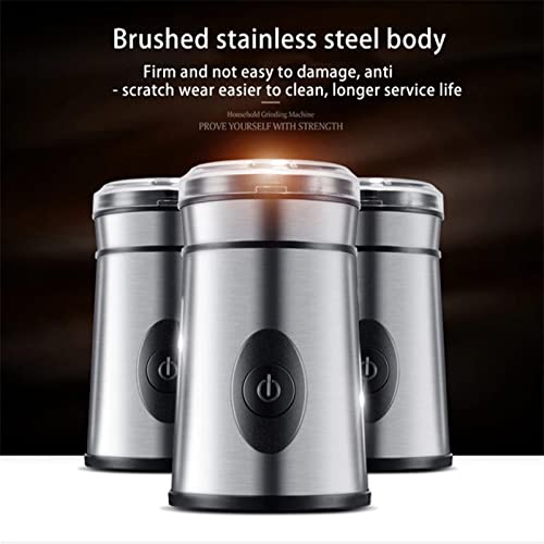 Boyuan Molinillo de café eléctrico de 200 W, Molinillo de Especias de Acero Inoxidable, botón de un Toque, Tapa Transparente, Ideal para moler Granos de café, Granos, Especias, nueces - Imagen 6