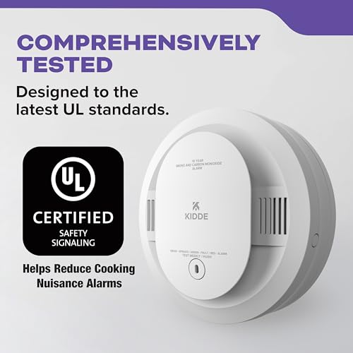 Kidde Smoke & Carbon Monoxide Detector, 10-Year Battery Powered, Voice Alerts, LED Warning Light Indicators, 2 Pack - image 7