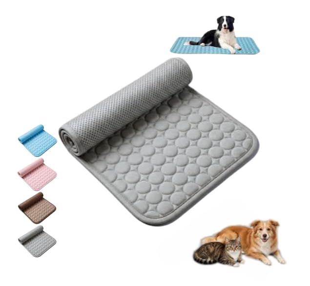 JXpxbao Umphora Original Dog Mat,Puppy Cooling Mat, Sweat-Free Comfort, Wooflet Cooling Mat for Dogs/Kats for Sofa Home Travel (Gray,XXL-150X100CM)