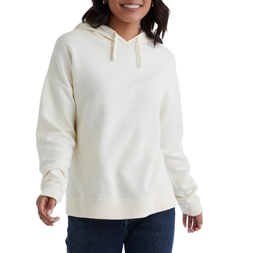 Hanes Women's Originals Garment Dyed Hoodie, Fleece Pullover for Women, Cheerful Graphic