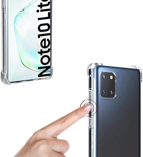 Image of BOXXO Flexible Back Cover for Samsung Galaxy Note 10 Lite | Back Cover Transparent Clear Shockproof Case Four Corner Protection | Slim Protective Mobile Phone Cover for Samsung Note 10 Lite