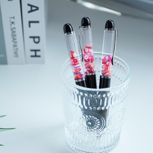 Image of Kiss Love Heart Funny Pens Cute Floater Floating Liquid Writing Journaling Office Pen Unique Gifts