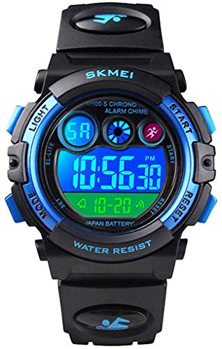Skmei Kids Sports Watch, Multi Function Digital Kids Watches Waterproof LED Light Wristwatches