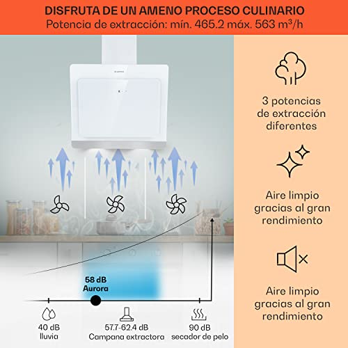 Klarstein-Aurora-Campana-Extractora-60-cm-Extractor-Cocina-con-Ventilador-Campanas-Extractoras-con-Filtro-Carbon-Antigrasa-Flujo-de-Aire-de-563mh-Luces-LED-RGB-Eficiencia-Energetica-Clase-A