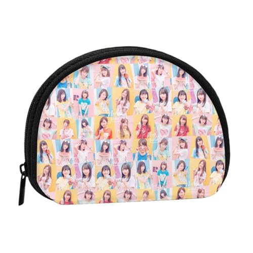 乃木坂 46logo (3) 軽量 貝殻型 小銭入れ 12x9x5cm 防水 ミニ収納バッグ 化粧品・キー収納 おしゃれ