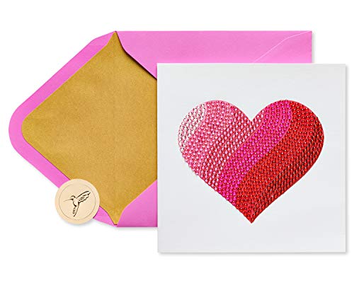 Carte de Saint-Valentin Papyrus cœur gemmé pour accompagner vos cadeaux