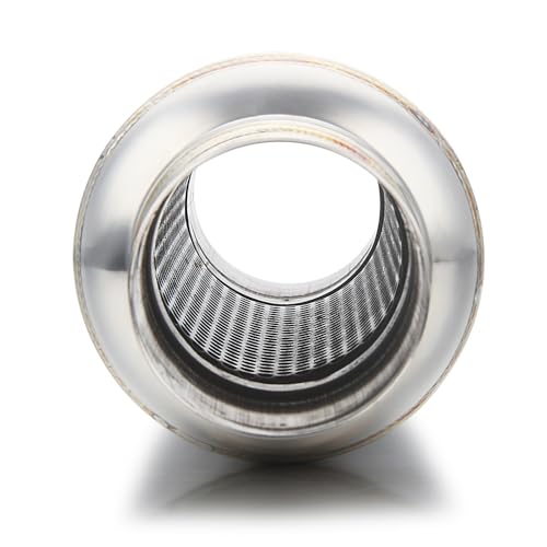 Image of LCGP 2.5'' Inlet & Outlet Universal Muffler, 11.5'' Overall Length Stainless Steel Resonator 2 Pack