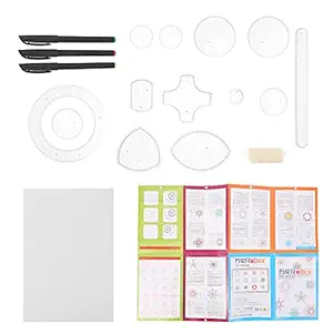 Adium 1 Set Painting Ruler Drawing Template Ruler Wanhua Ruler Set Toys Childrens Art Painting Template Ruler Drawing Toy Template Geometric Ruler