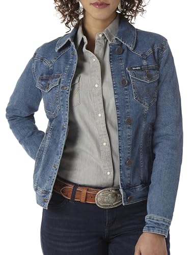 Wrangler Retro Western Denim Jacket, Dark Denim, Medium