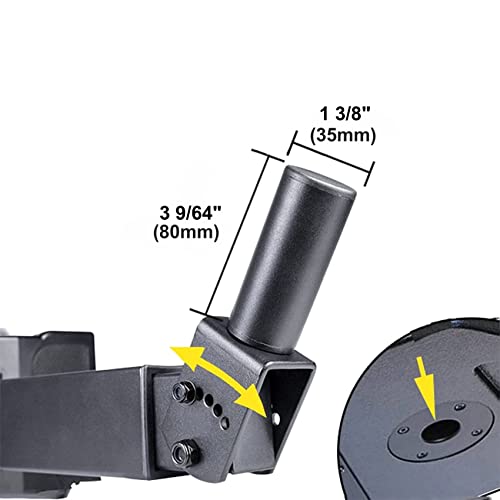 Bigalleons Hw-339 Speaker Wall Mount, Wall Mount Speakers Brackets Support Up To 100Lbs Swivel & Tilt, Pa Speaker Wall Mount For Large Speakers, Mounting Screws Hidden(2 Packs, Black) #TOP5