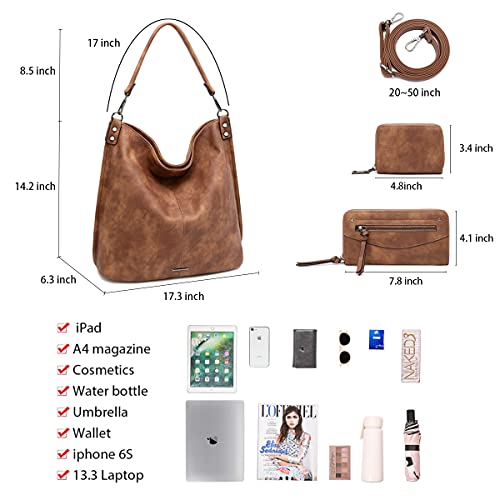 Image of lapsting Hobo Bags for Women Handbags Purse Ladies Boho Shoulder Bag Crossbody Purses Faux Leather