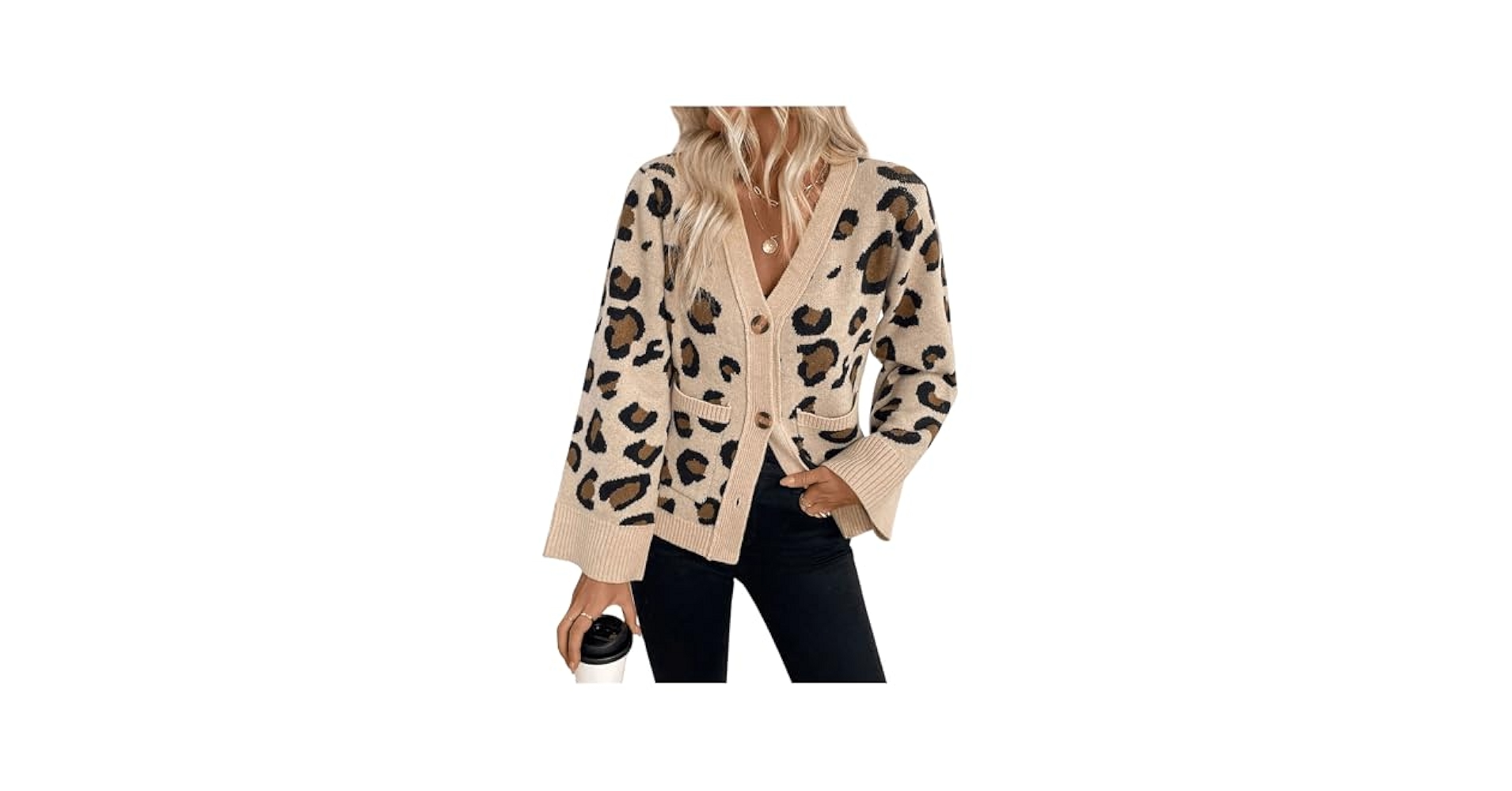 新品　Cardigan Jacket Animal Print ZARA NEW WOMAN ANIMAL JACQUARD KNIT JACKET CARDIGAN LEOPARD