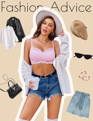 Image of Avidlove Lace Bralette for Women V Neck Cami Tank Y2k Camisoles Adjustable Spaghetti Strap Crop Top Non Padded