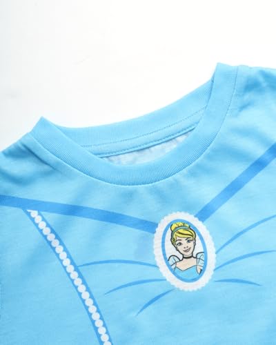 Image of Disney Cinderella Ariel Rapunzel Toddlers & Girls Short Sleeve Graphic Tees