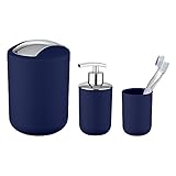 wenko brasil grey Cubo de basura con tapa basculante de 2 L: diámetro de 14 x 21 cm