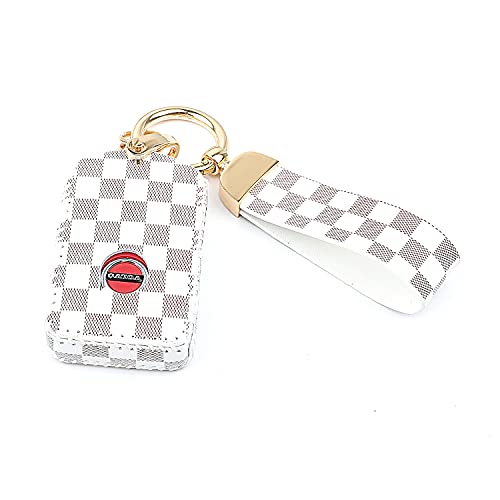 MJKEYAuto Leather Remote Smart 4 Buttons Key Fob Cover Case Chain for Volvo XC60 XC90 S90 V90 2019 2020 2021 (white) MJKEYAuto Leather Remote Smart 4 Buttons Key Fob Cover Case Chain for Volvo XC60 XC90 S90 V90 2019 2020 2021 (white)
