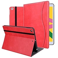 HFcoupe 10.2 Case For IPad 9th Generation 2021 / 8th Gen 2020 / 7th Gen 2019, Multiple Angles Viewing Leather Folio Protective Cover With Pencil Holder And Pocket Auto Sleep/Wake -Black - View #7