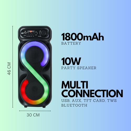MZ M50VP Portable Karaoke Speaker - Multicolor | with Dynamic Thunder Sound | Comes Up with Wired Mic | for Home and Outdoor Parties 7 41YzXTWO2PL
