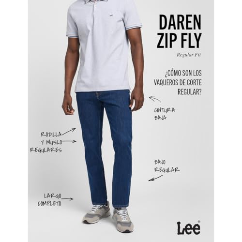 Miniatura 3 de Lee - Jeans Hombre - Corte Recto Regular - Daren Zip Fly - Stone Muy Oscuro