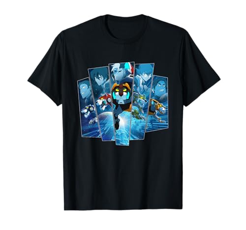 Voltron Legendary Defender 5 Lions in Blue Hue T-Shirt T-Shirt