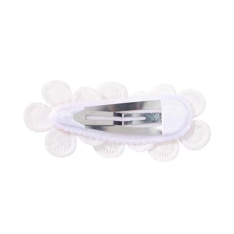 Sunflower Snap Hair Clips White Daisy Flower Hair Clips Hair Hairpin for Girls Women Kids (yellow) image 4