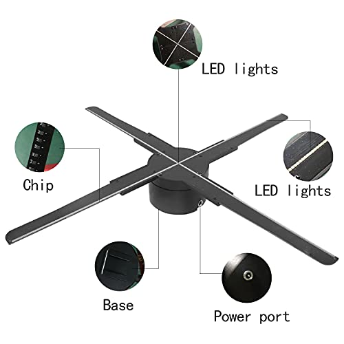 3D-Hologram-FanHologram-Fan-Projector-Screwless-Led-Lights-with-App-and-WiFi-Remote-Control-and-Bluetooth-HD-LED-20001444PX-Resolution-for-Bar-Shop-Halloween-Christmas-177-inches-WiFiAPP