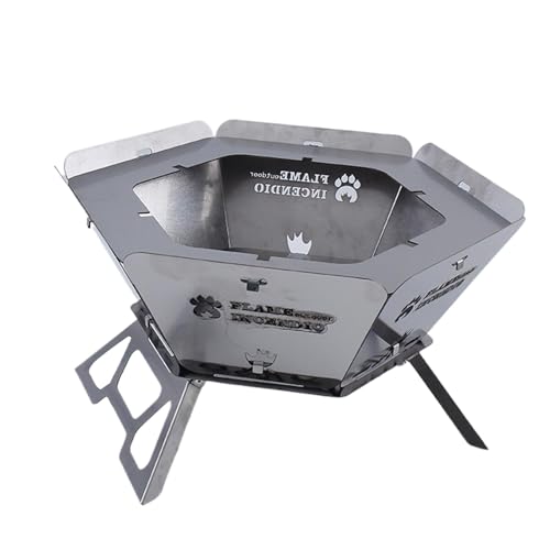 Barbacoa de carbón vegetal para camping, barbacoa de carbón vegetal hexagonal, barbacoa de carbón vegetal portátil, barbacoas de hoguera, hogueras para cocinar al aire libre, hogueras, terraza