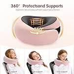 Travel Neck Pillow, Memory Foam Neck Support for Airplane, Car & Office, Breathable Portable Design with Eye Mask, Earplug Holder & Carry Bag, Gifts for Women/Mom - Image 5