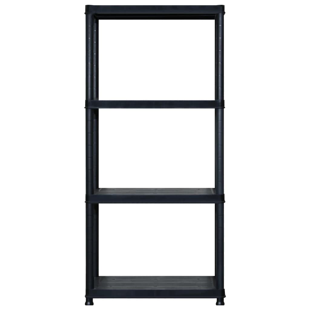 Générique Étagère de Rangement à 4 Niveaux Noir 183x30,5x130 cm Plastique,Entreprise & Industrie,Stockage Industriel,Étagères industrielles,3059855