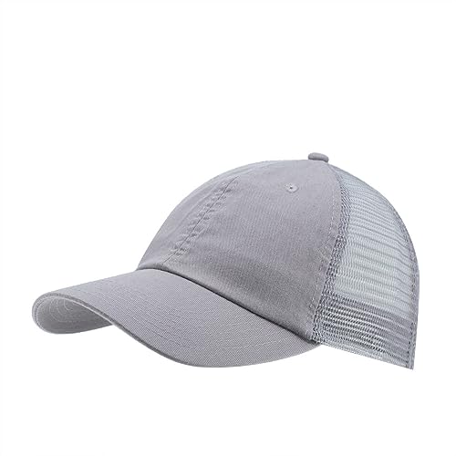 Image of The Vintage Year Washed Cotton Unstructured Soft Mesh Adjustable Trucker Baseball Cap
