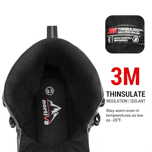 Image of NORTIV 8 Men's Insulated Waterproof Construction Hiking Winter Snow Boots