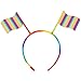 DRESBE Colorful Headband Rainbow Hair Hoop Flags Headwear Party Hair Accessories