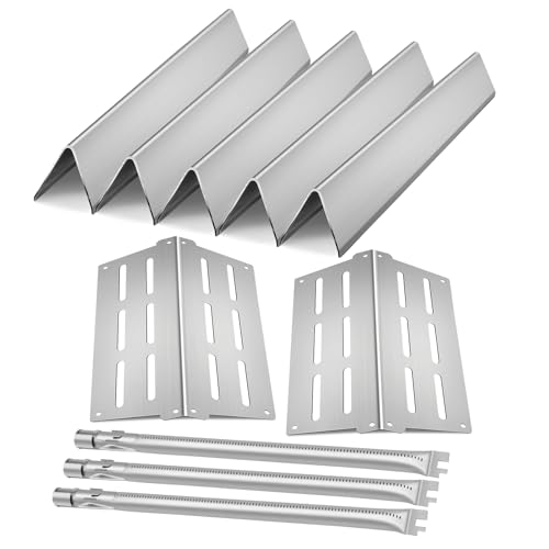 Grill Replacement Parts for Weber Genesis 300 Series Flavorizer Bars Heat Deflector Burner Tube Set Kit for Weber Genesis Grill Parts E310 E320 E330 EP310 EP320 EP330