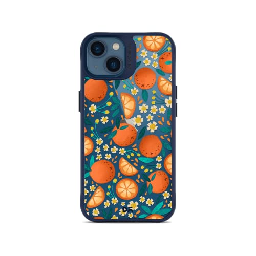 Image of DailyObjects Orange Haul Blue Hybrid Clear Case Cover for iPhone 13 Mini