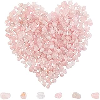 SUNNYCLUE 400pcs Rose Quartz Beads Chips 5-8mm Long Irregular Rose Quartz Beads Crystal Stone Beads Gemstone Semi Precious for DIY Jewellery Making Bracelet Necklace Wedding Gift Decor, 173g