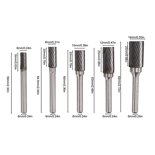 Set de 5 fresas de carburo con vástago de 6 mm miniatura 3