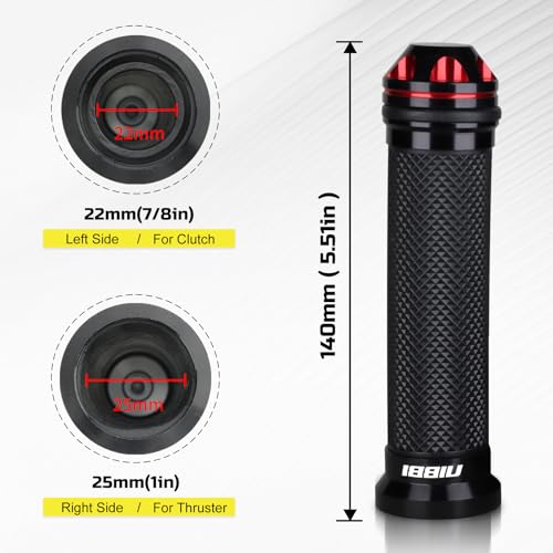 Image of NIBBI Throttle Assembly Set, 7 /8'' Grips 22mm Twist Throttle with Cable, Fit for Scooter GY6 Moped ATV