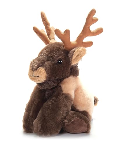 Image of The Petting Zoo Elk Stuffed Animal Plushie, Gifts for Kids, Wild Onez Zoo Animals, Elk Plush Toy 9 Inches