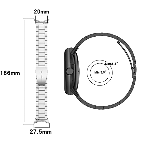 Correa metálica para Google Pixel Watch 41mm acero inoxidable miniatura 6