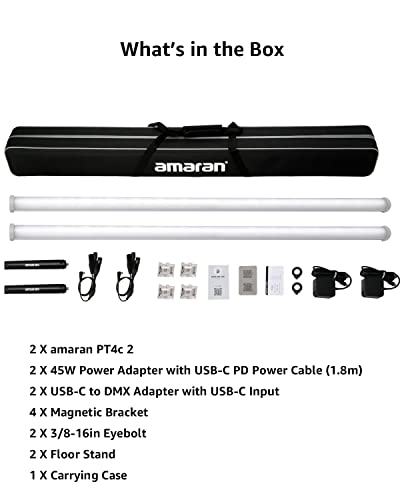 Image of Aputure amaran PTC LED Tube Light Kit Video Light (amaran PT4c 2-Light Kit)