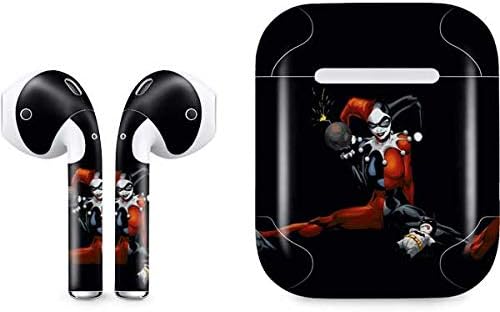 Skinit Decal Audio Skin Compatible with Apple AirPods 2 - Officially Licensed DC Comics Harley Quinn Blowing Kisses Design
