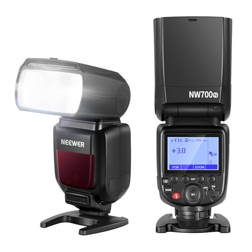 NEEWER NW700-N TTL Flash Speedlite Compatible with Nikon DSLR Cameras, 1/8000s High Speed Sync, 1/1-1/256 Output, TCM Function, 230 Full Power Flash, 0.1-2.7s Fast Recycling, Batteries Not Included